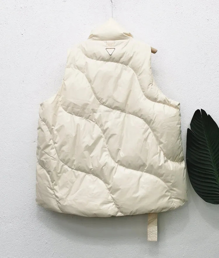 Damska pikowana kamizelka oversize – ciepła i stylowa