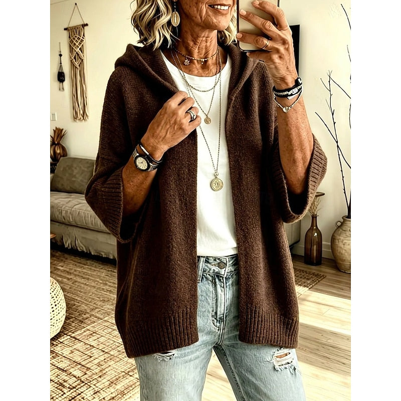 Harriet | Przytulny kardigan z kapturem i otwartym przodem 1