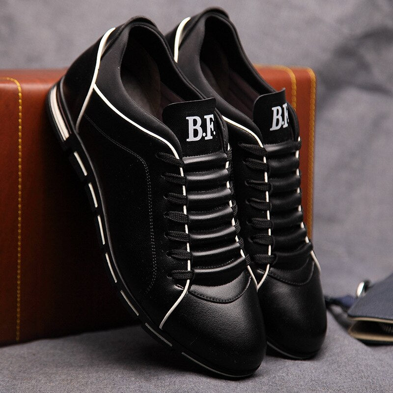 Eleganckie Skórzane Sportowe Buty Męskie
