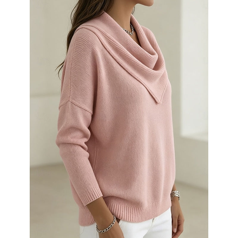 Heather | Elegancki sweter z golfem typu cowl 3