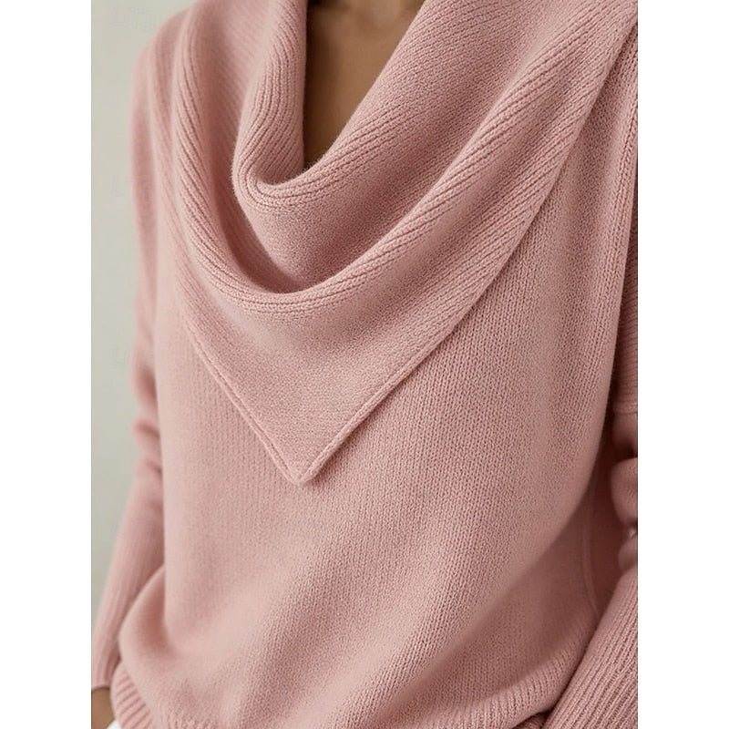 Heather | Elegancki sweter z golfem typu cowl 4