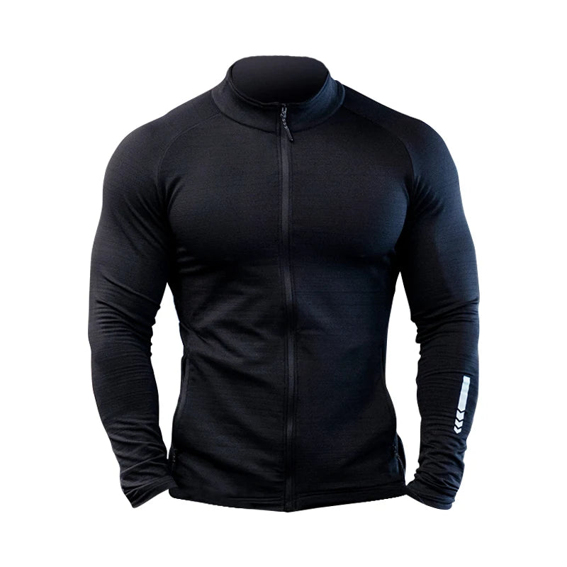 Męska bluza sportowa na zamek do treningu z kieszeniami i dopasowanym krojem