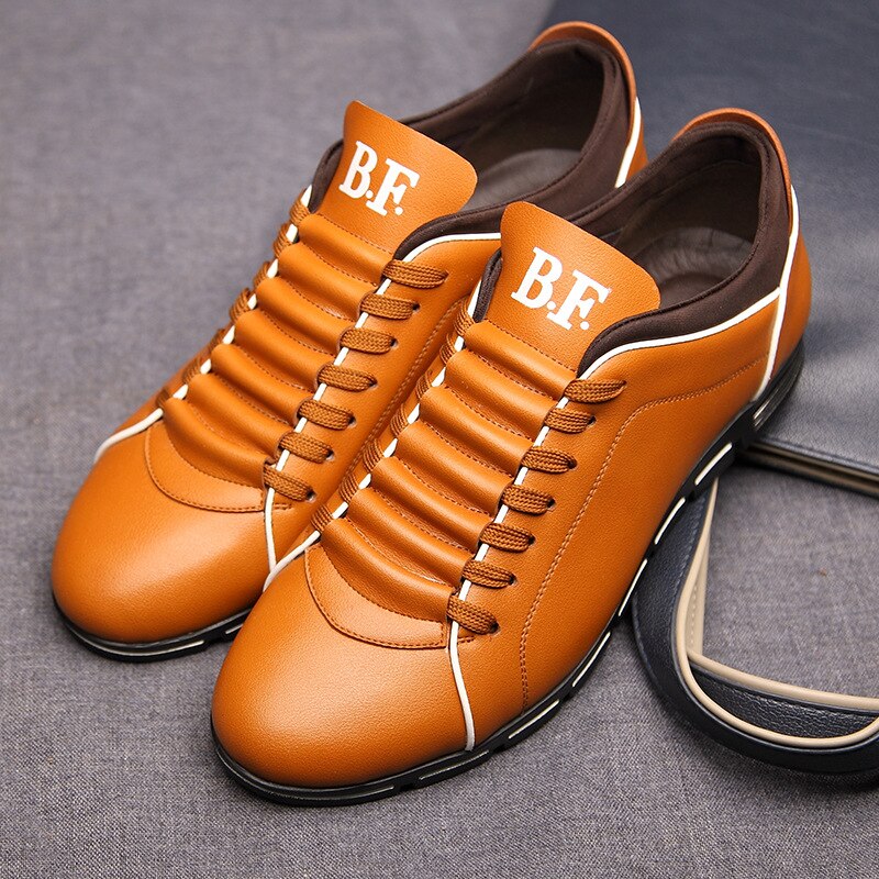Eleganckie Skórzane Sportowe Buty Męskie