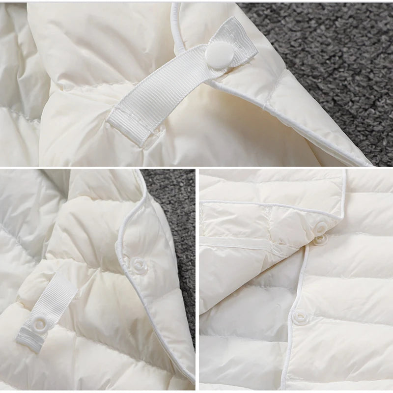 Damska ultralekka pikowana kurtka przejściowa – minimalistyczny design