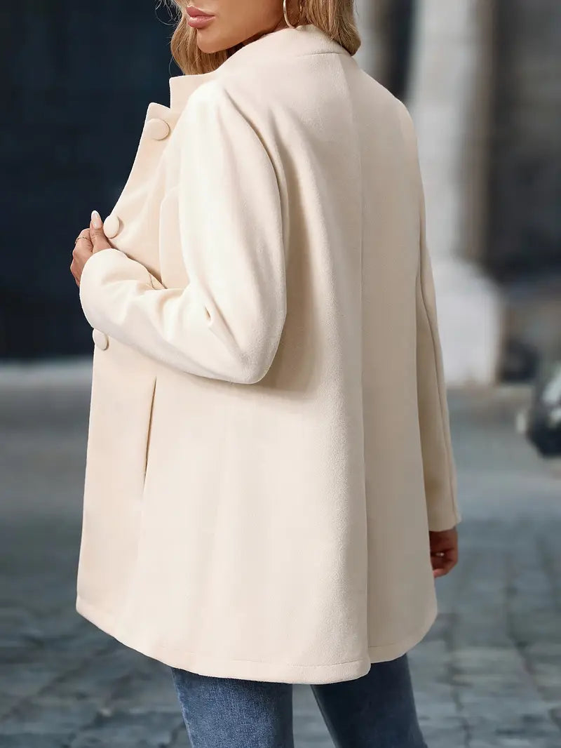 Juliette | Elegancki płaszcz z kołnierzem typu stójka i guzikami 7
