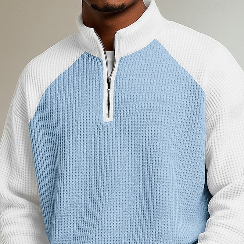 Lincoln | Teksturowany sweter z zamkiem pod szyją 9