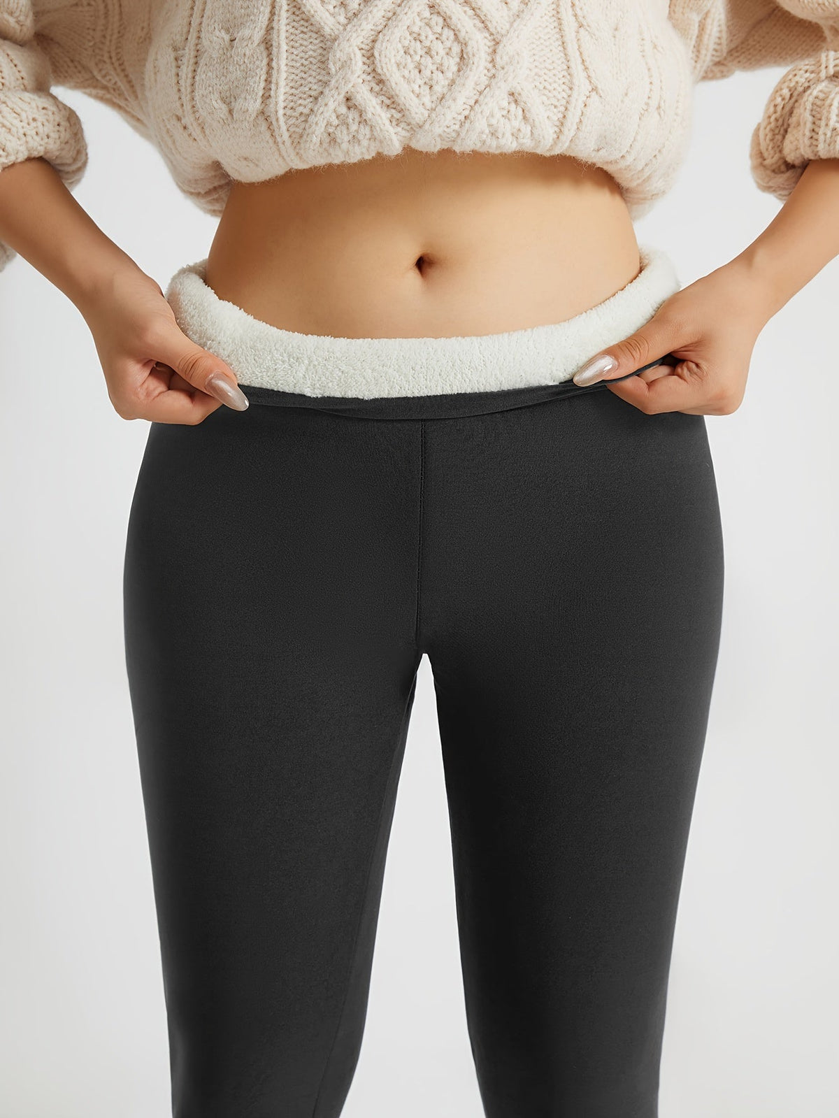 Lorna | Ocieplane legginsy z wysokim stanem 23