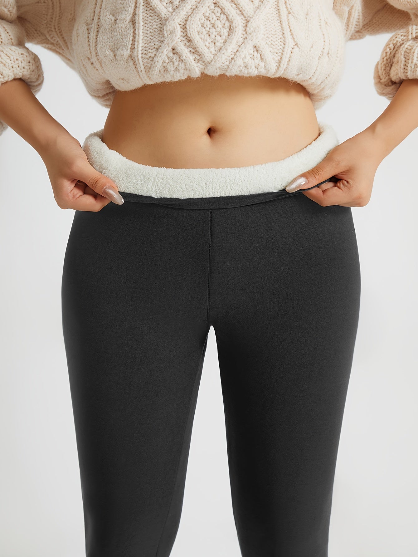 Lorna | Ocieplane legginsy z wysokim stanem 23