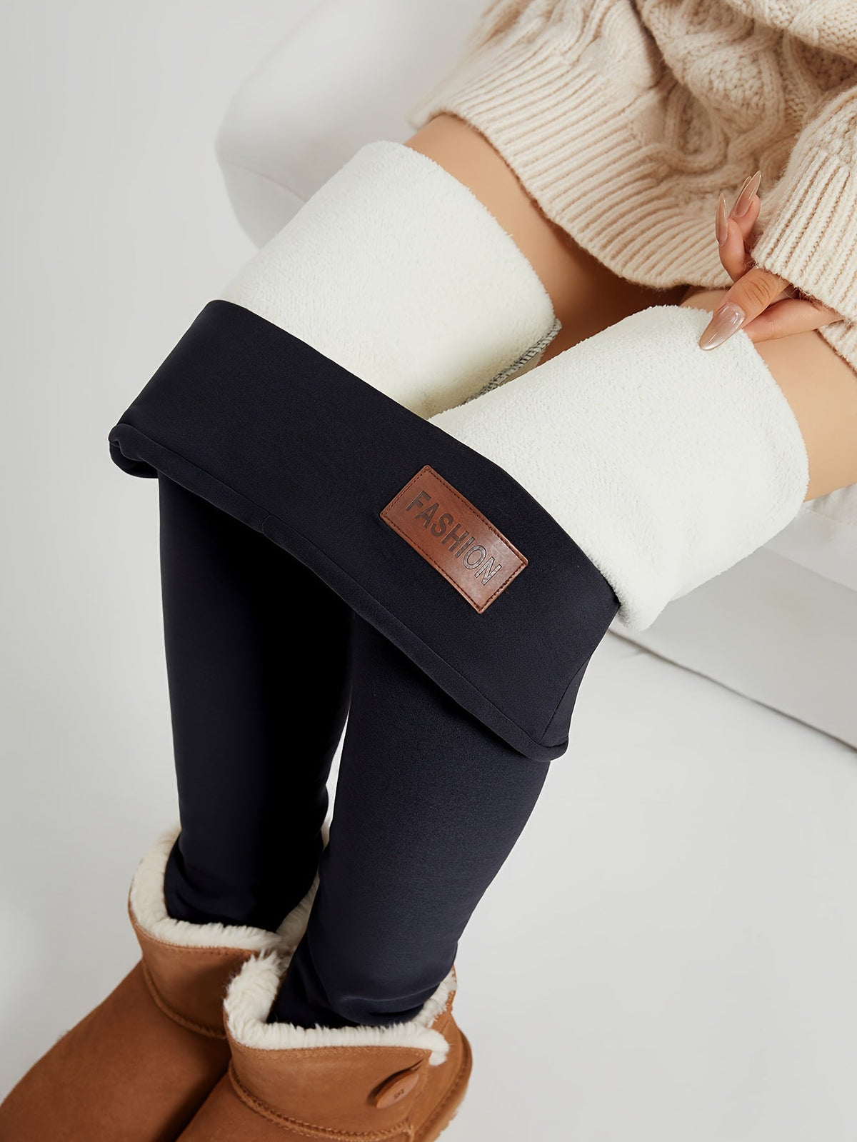 Lorna | Ocieplane legginsy z wysokim stanem 3