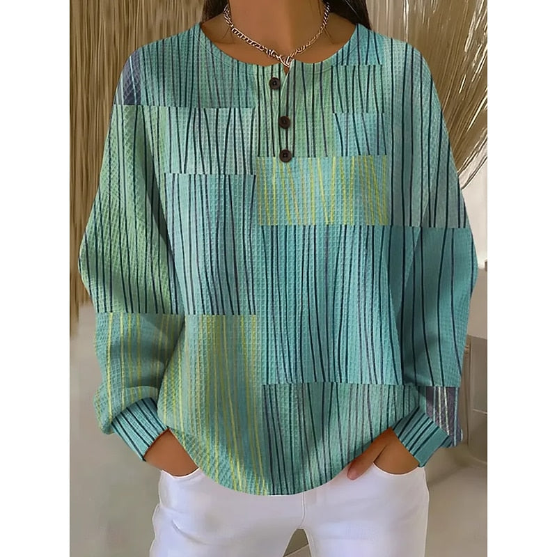 Melody | Bluza z nadrukiem i guzikami przy dekolcie 3