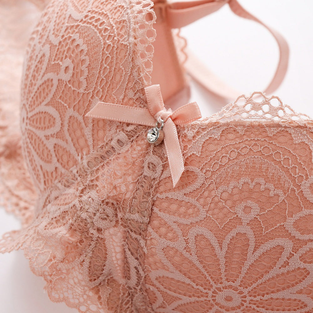 Biustonosz koronkowy bralette z kokardką