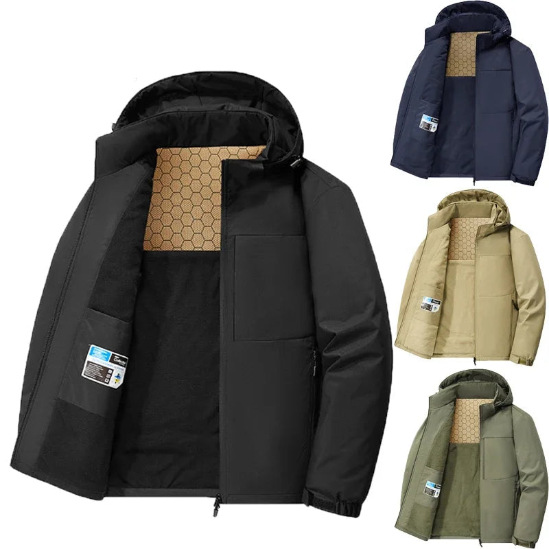 Męska kurtka zimowa z podszewką termiczną – wodoodporna i wiatroszczelna