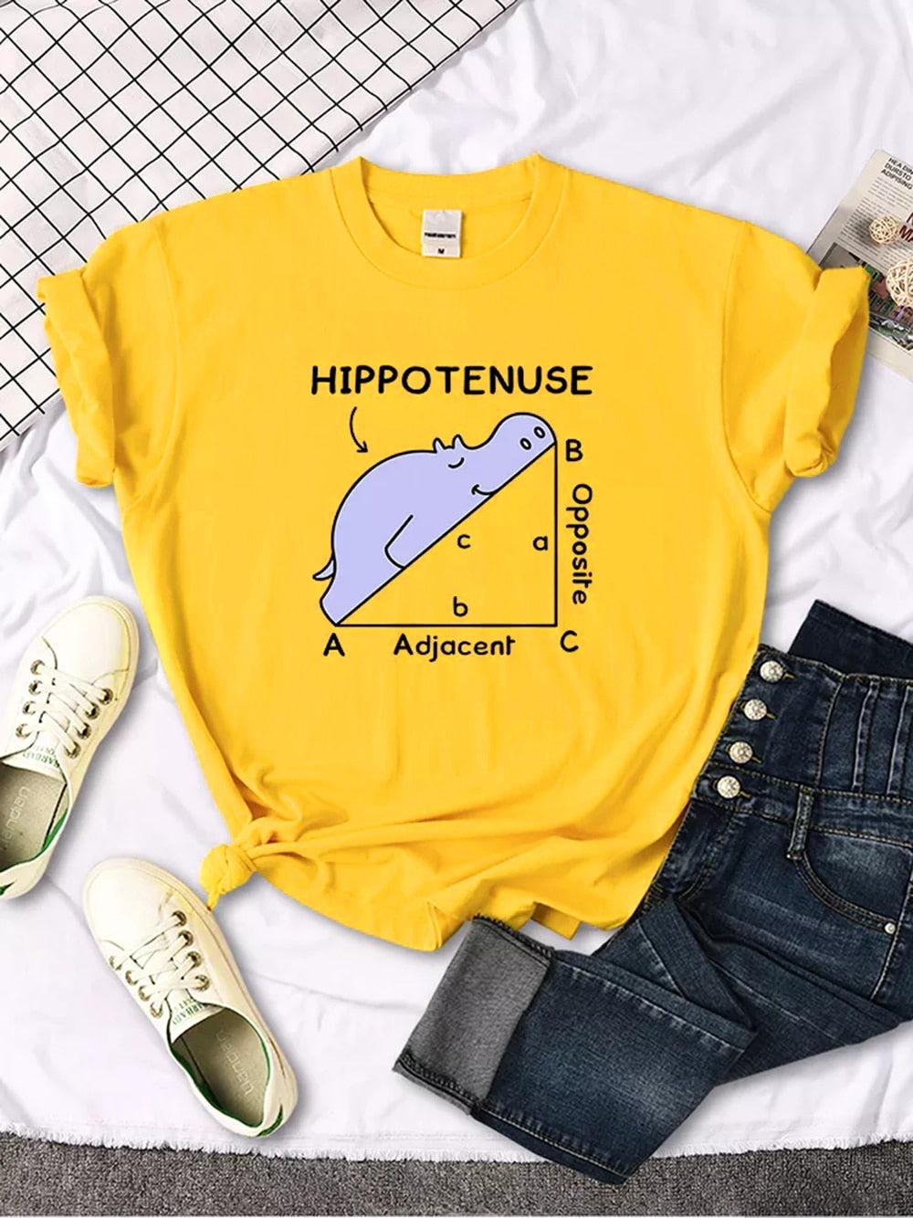 T-shirt "Hippotenuse" z humorem matematycznym