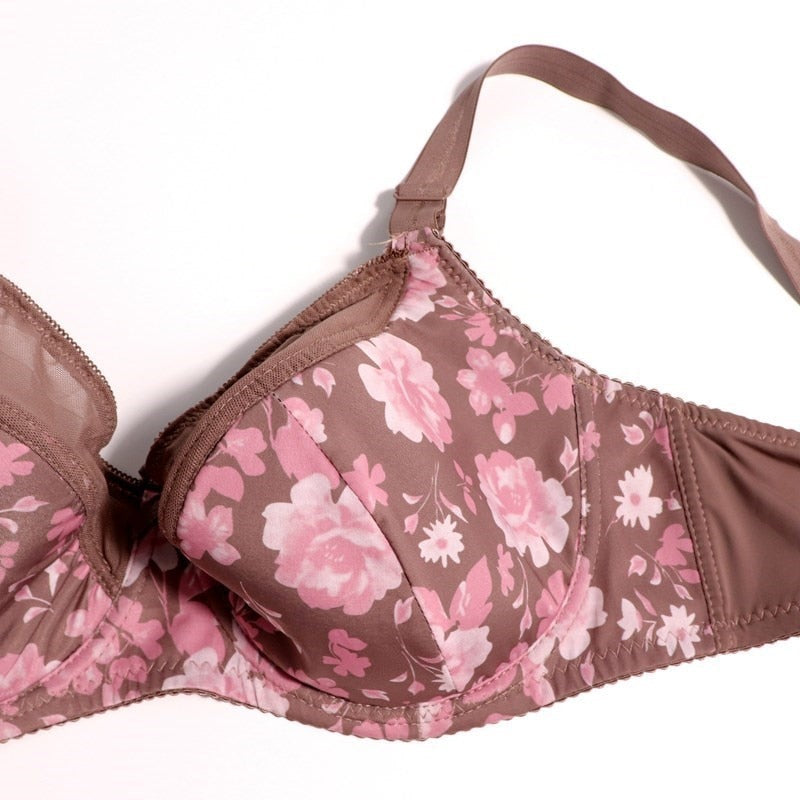 Biustonosz bralette z motywem kwiatowym