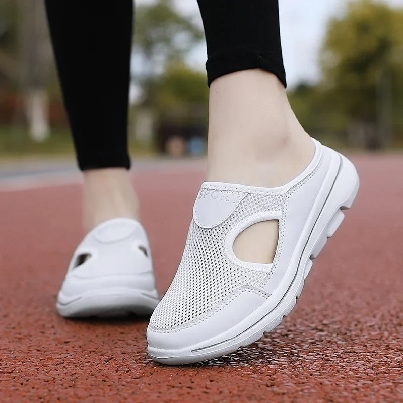 Ortopedyczne klapki unisex z siateczką i amortyzującą podeszwą