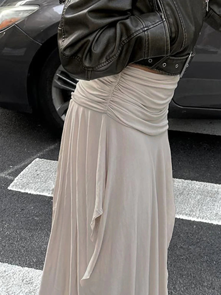 Stylowa spódnica maxi z rozcięciem