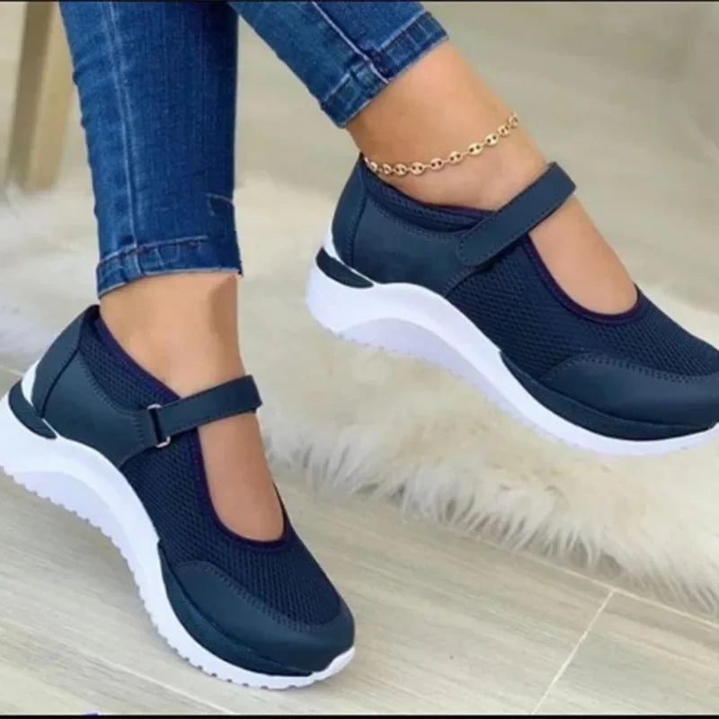 Damskie ortopedyczne buty sportowe z paskiem