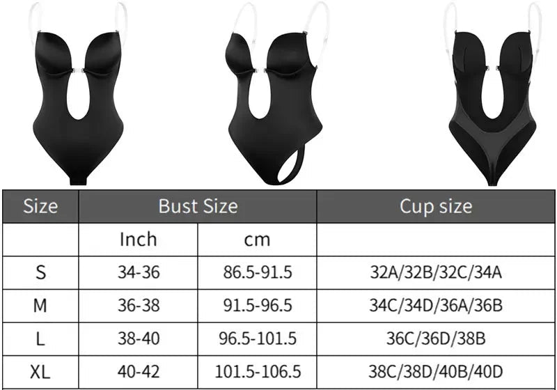 Body wyszczuplające damskie – modelujące body z wbudowanym biustonoszem, efekt push-up