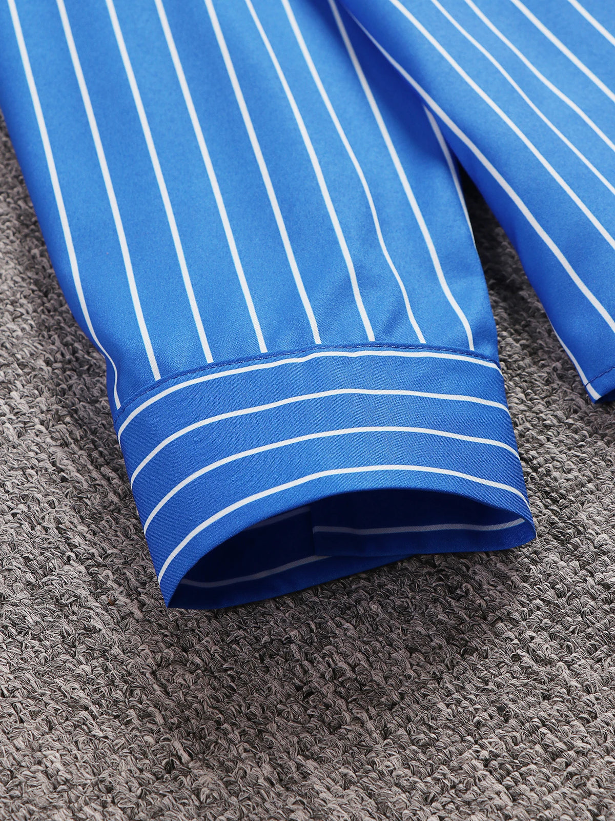 Męska koszula w paski z długim rękawem