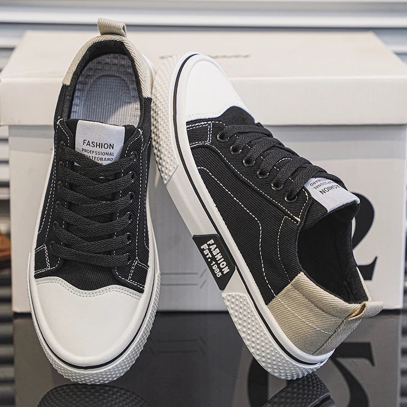 Męskie Trampki Canvas – Lekkie Sneakersy Sznurowane