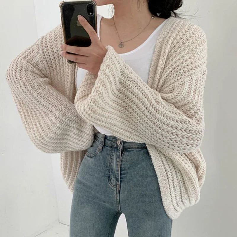 Oversize Sweter z Grubym Splotem