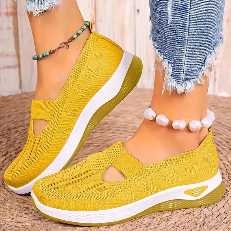 Damskie ortopedyczne buty sportowe z siateczką – lekkie i oddychające