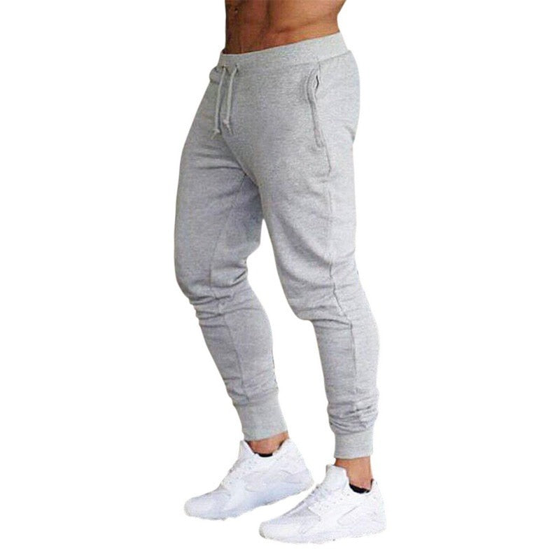 Męskie spodnie dresowe slim fit z elastycznym pasem