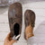 Damskie płaskie buty vintage z ozdobnym zapięciem