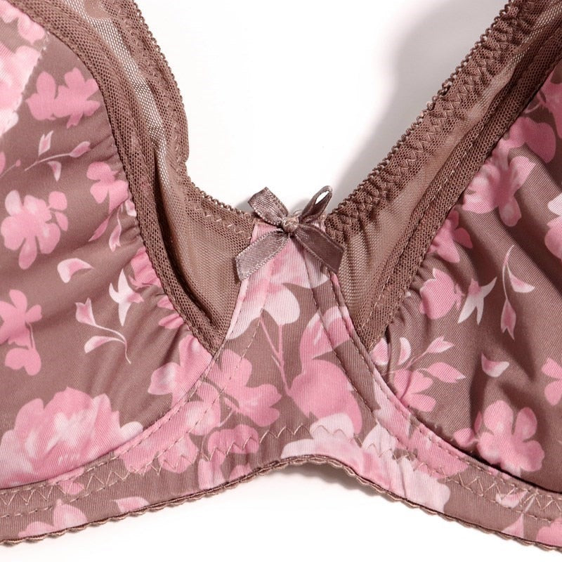 Biustonosz bralette z motywem kwiatowym