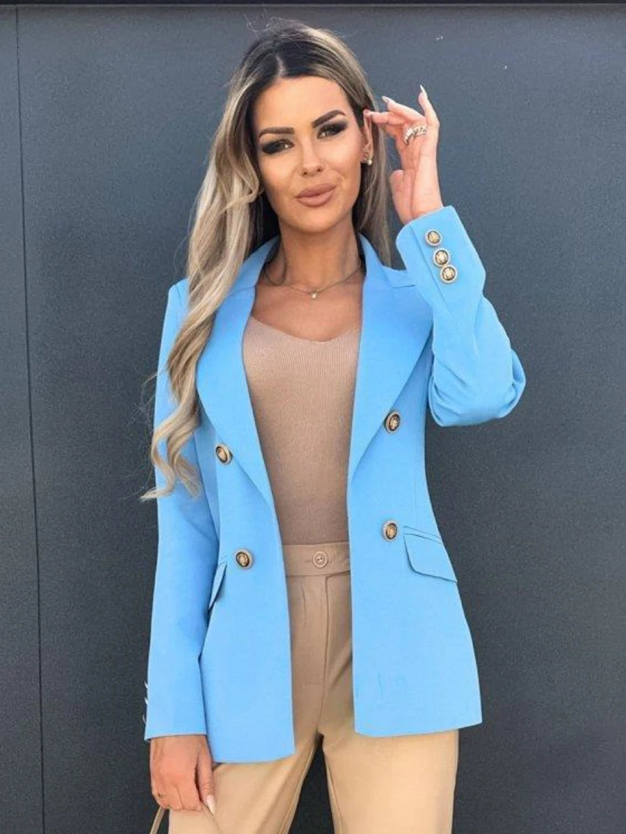 Elegancka marynarka damska z podwójnym rzędem guzików