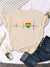 T-shirt z tęczowym sercem i pulsującym EKG