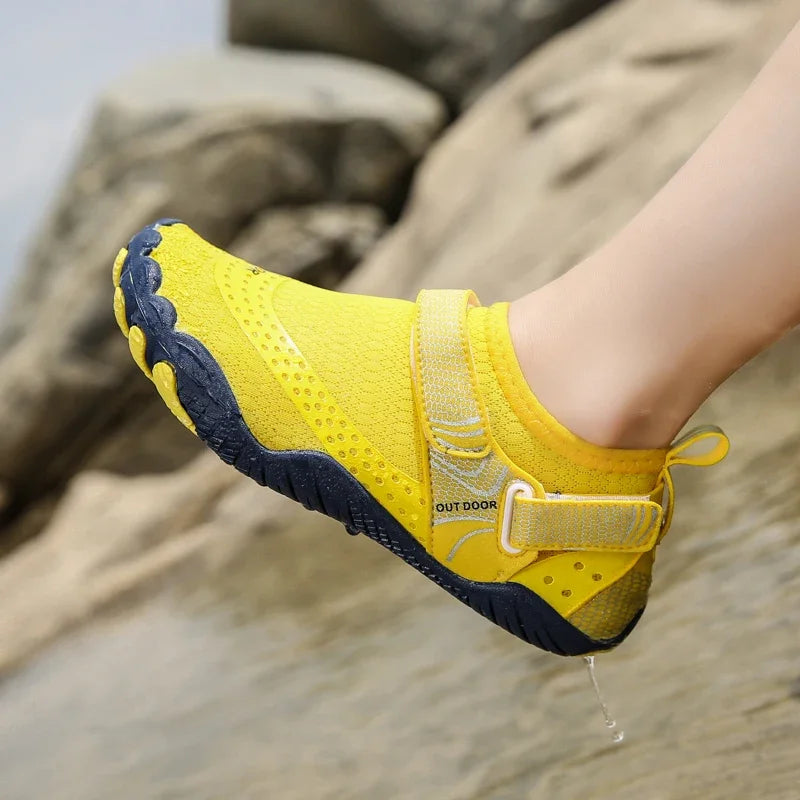 Buty do wody unisex z rzepem i antypoślizgową podeszwą barefoot