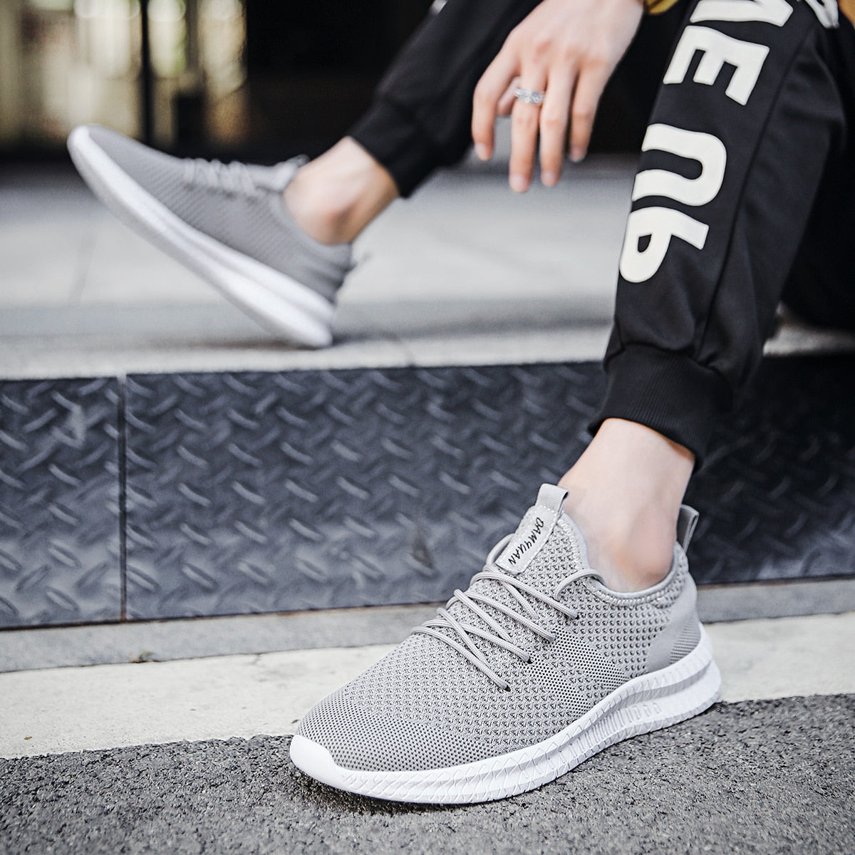 Męskie sportowe buty do biegania i na co dzień – oddychające sneakersy z elastyczną podeszwą