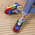 Kolorowe sneakersy damskie na platformie – sportowy styl