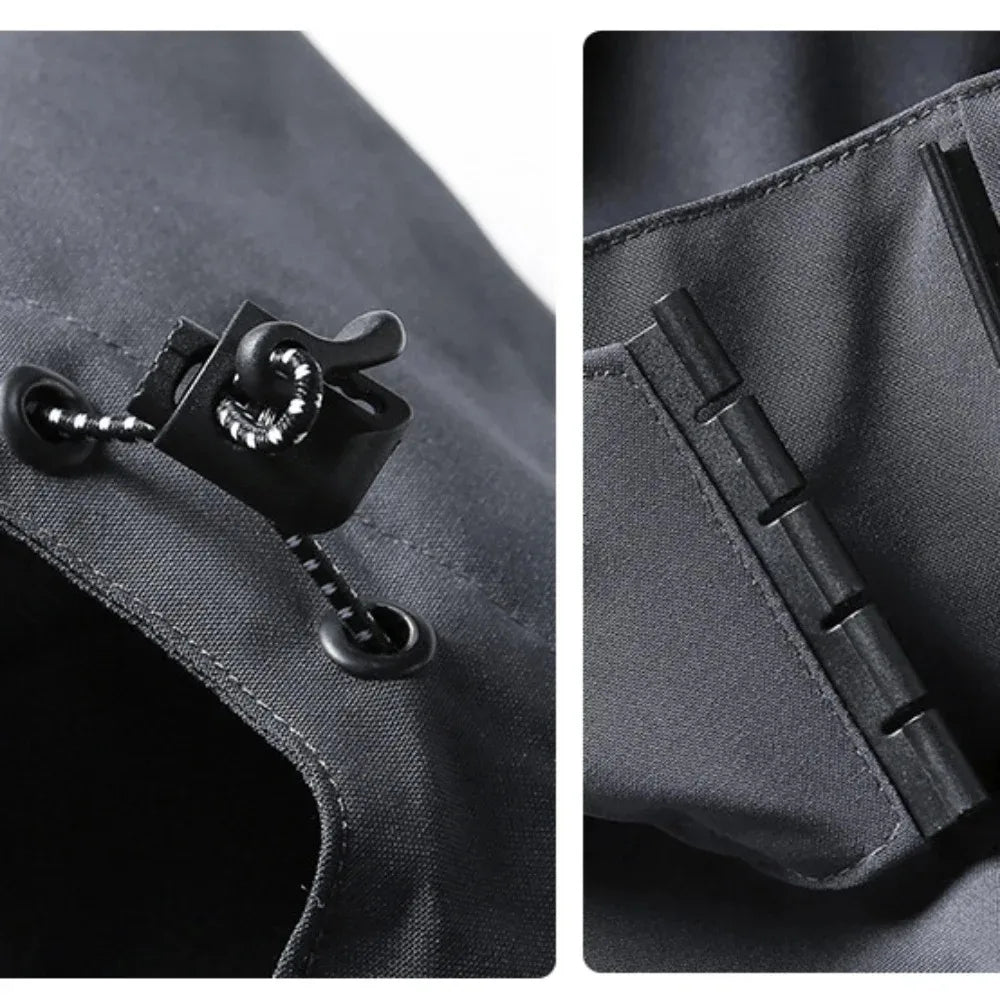 Męska Wodoodporna Wiatrówka z Kapturem