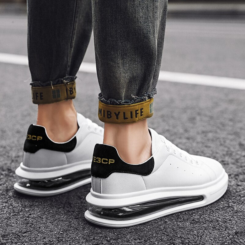 Nowoczesne Sportowe Buty Męskie Sneakersy z Amortyzującą Wysoką Podeszwą