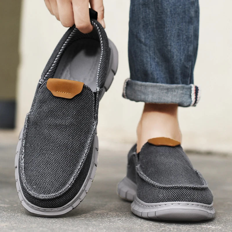 Męskie Buty Slip-On z Tkaniny