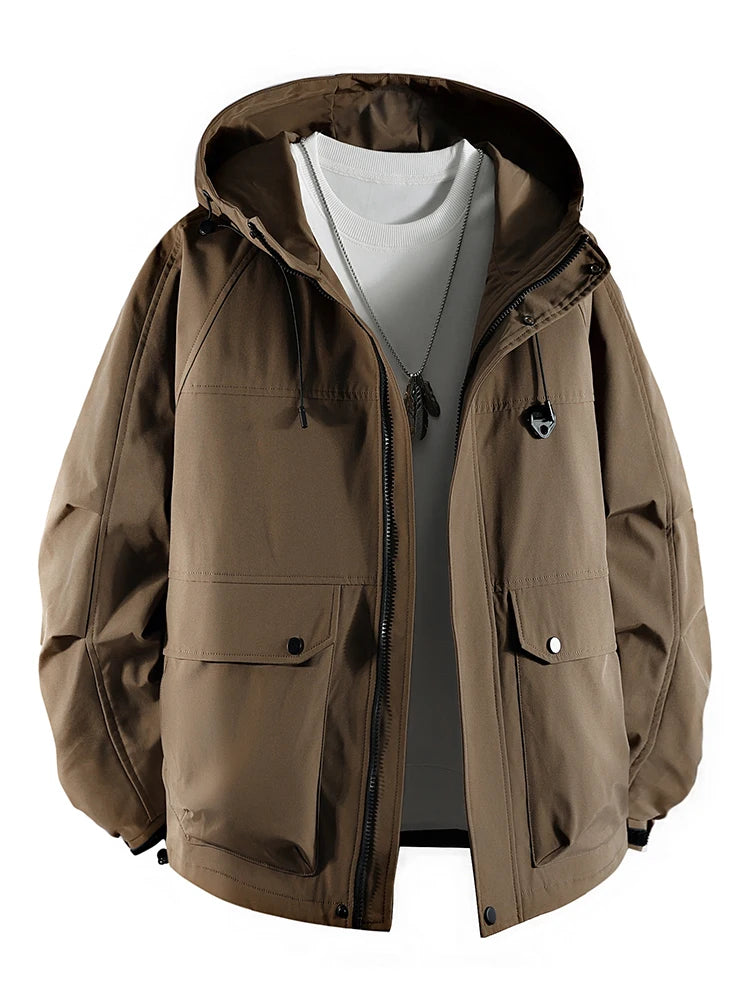 Męska kurtka outdoor z kapturem – wodoodporna i wiatroszczelna