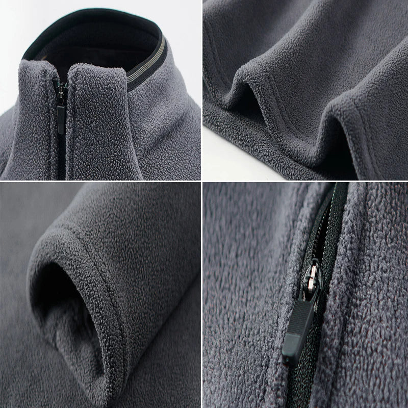 Męska bluza polarowa z zamkiem pod szyją – ciepła i oddychająca
