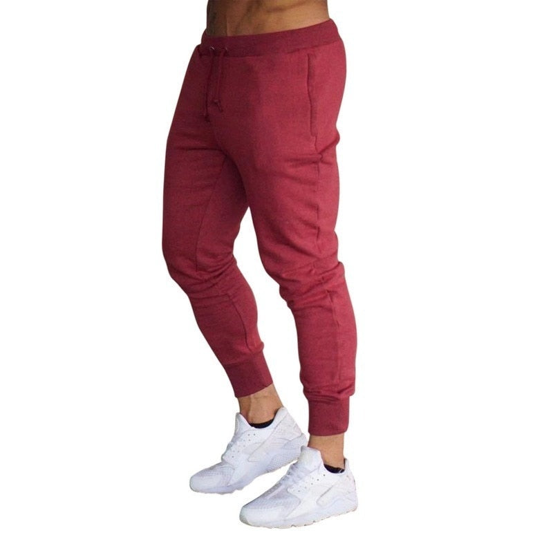 Męskie spodnie dresowe slim fit z elastycznym pasem