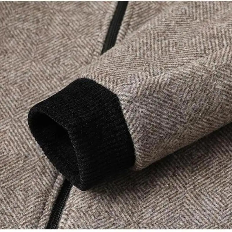 Męska elegancka kurtka z tkaniny z kołnierzem