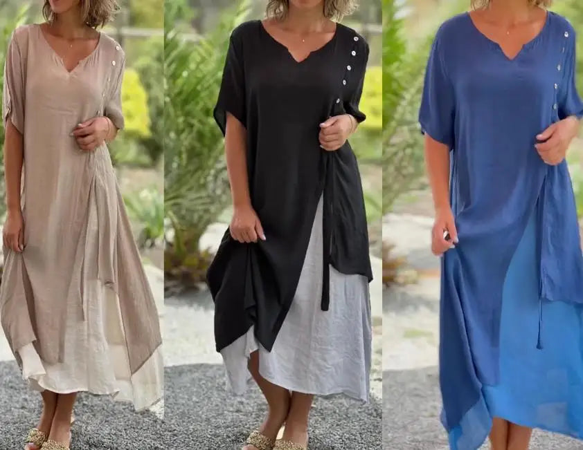 Zwiewna Letnia Sukienka Midi