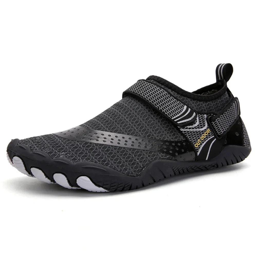Buty do wody unisex z rzepem i antypoślizgową podeszwą barefoot