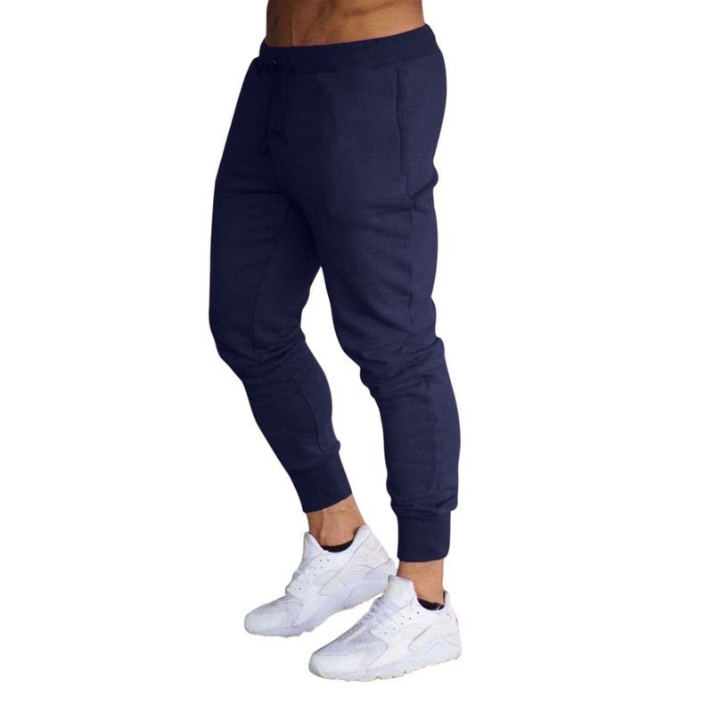Męskie spodnie dresowe slim fit z elastycznym pasem