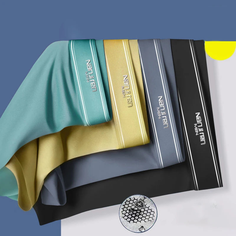 Zestaw 4 męskich bokserek z mikrofibry – bezszwowa, oddychająca bielizna