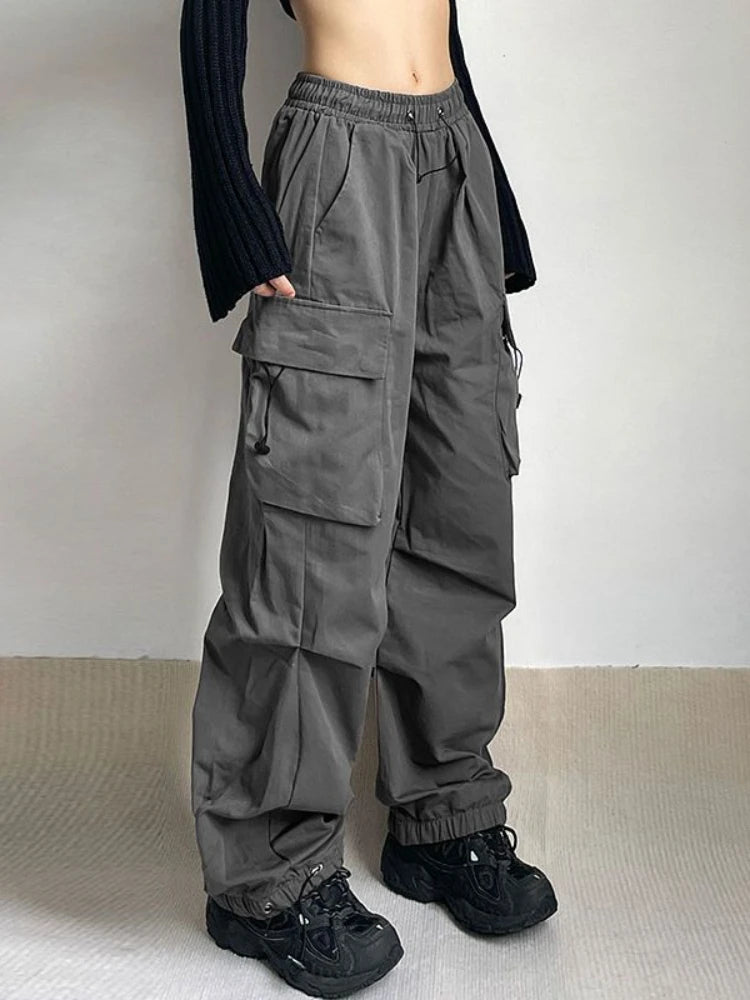 Damskie spodnie cargo w stylu oversize