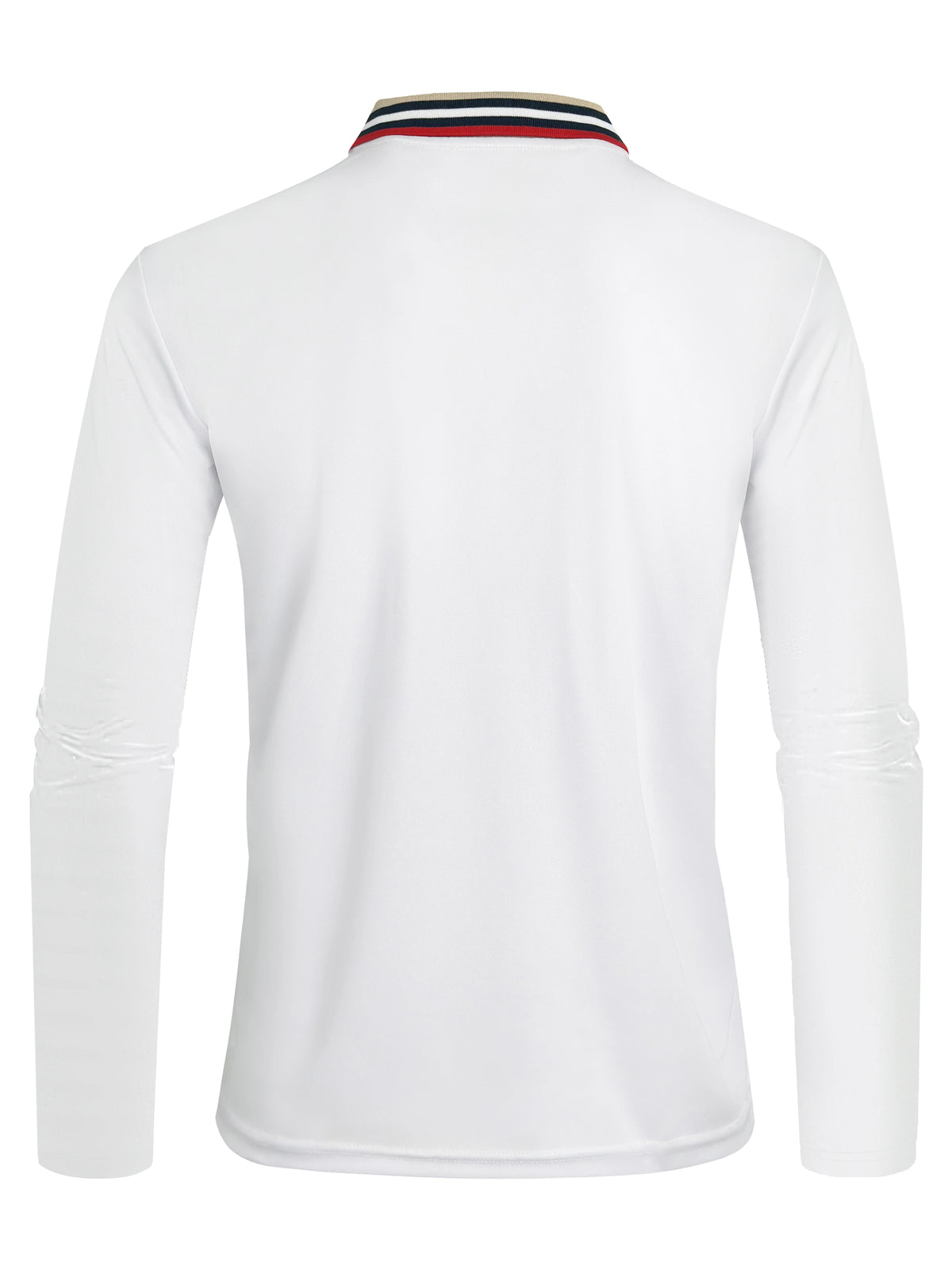 Męska koszulka polo z długim rękawem i kontrastowym kołnierzykiem