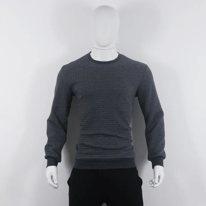 Męski Sweter z Prążkowanym Wzorem