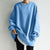 Damska bluza oversize z okrągłym dekoltem, styl streetwear, basic casual
