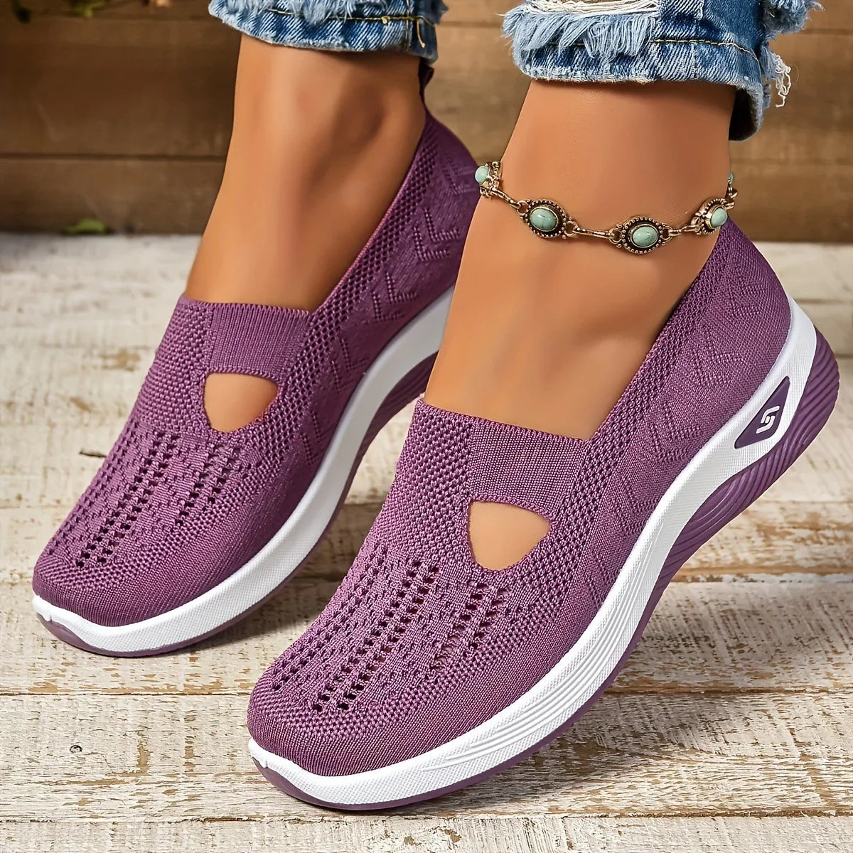 Damskie ortopedyczne buty sportowe z siateczką – lekkie i oddychające